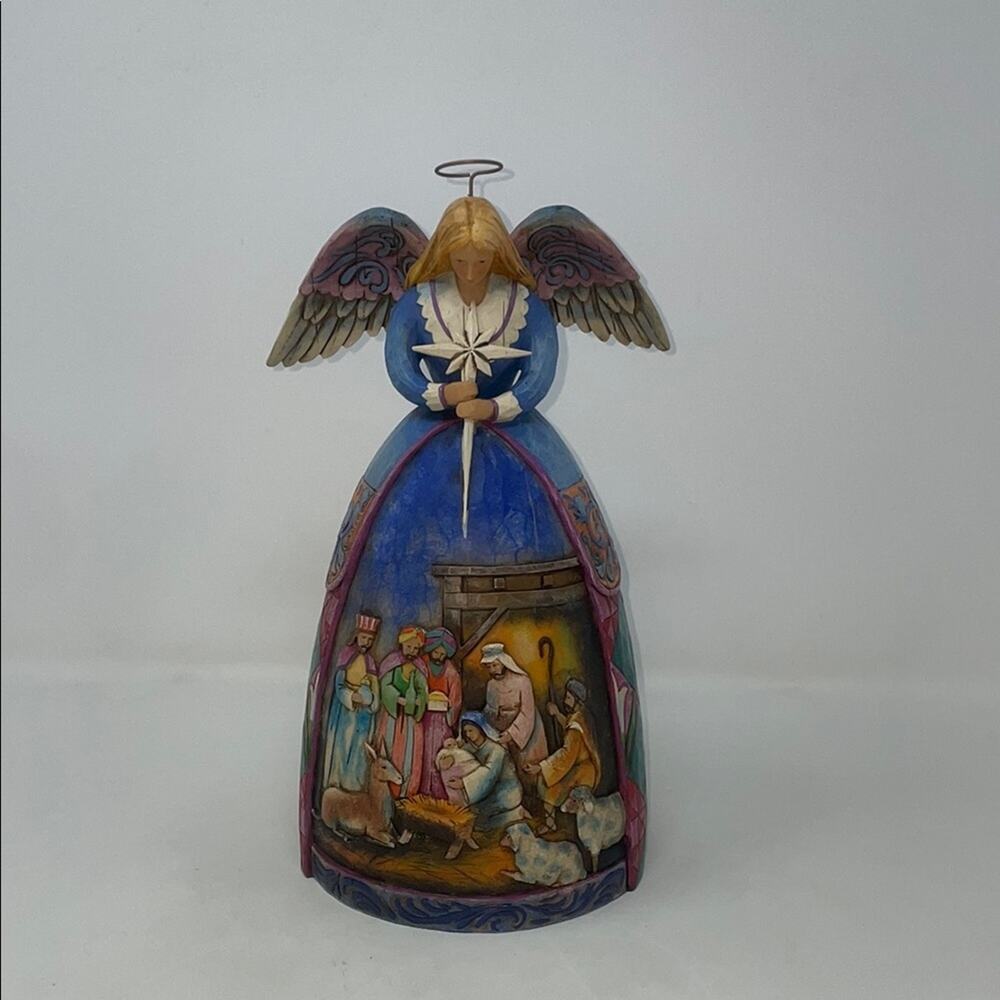 Jim Shore  "A Star Shall Guide Us" Christmas Figurine Collectible Angel Nativity